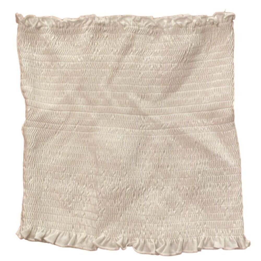 H&M White Smocked Cotton Jersey Tube Top Womens Size Small Sleeveless